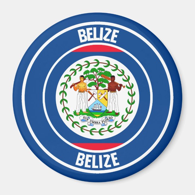 Imán Belice Round Emblem (Frente)