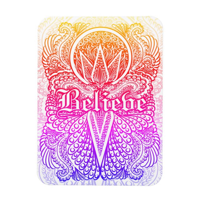 Imán Believe - Cita de declaración positiva (Vertical)