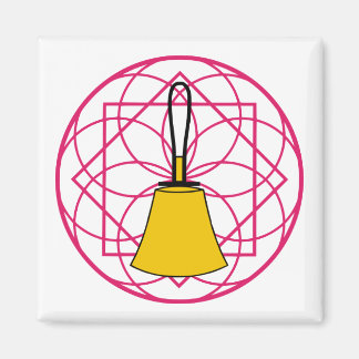 Imán Bell Mandala Square Magnet