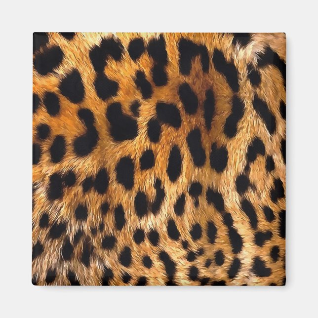 Imán Bella Artes de animales salvajes Black Brown (Frente)