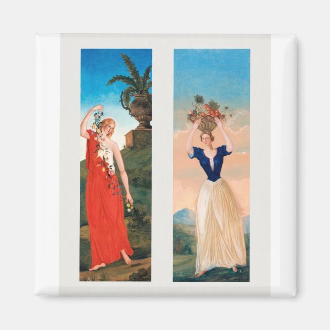 Imán Bella Artes Las cuatro temporadas de Paul Cézanne (Frente)