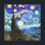 Imán Bella Artes nocturno Van Gogh Starry<br><div class="desc">Noche estrellada,  buen arte de Vincent van Gogh.</div>