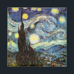 Imán Bella Artes nocturno Van Gogh Starry<br><div class="desc">Noche estrellada,  buen arte de Vincent van Gogh.</div>