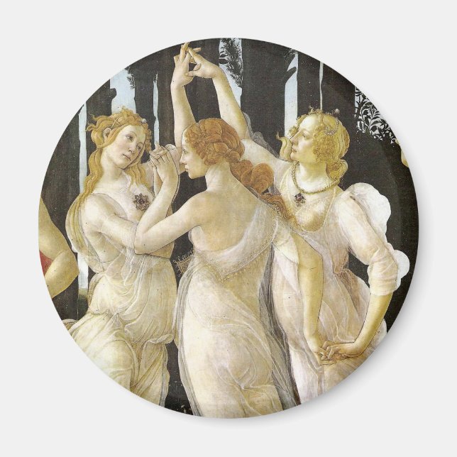 Imán Bella Artes Renacentista Botticelli de tres grados (Frente)