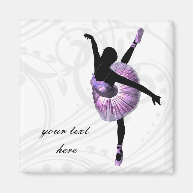 Imán Bella Ballerina en morado (Frente)