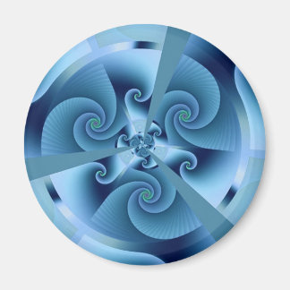 Imán Bella espiral azul fina arte fractal