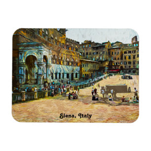 Imán Bella pintura al óleo de Siena Italia