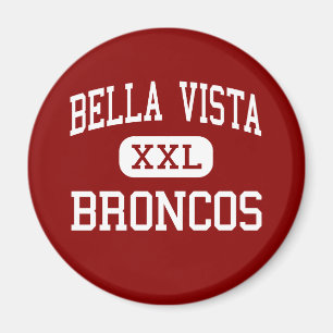 Imán Bella Vista - caballos salvajes - alta - robles