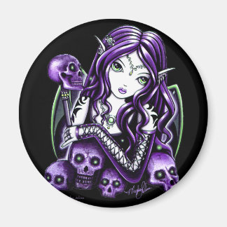 Imán Belladonna Purple Skull Fairy Magnet