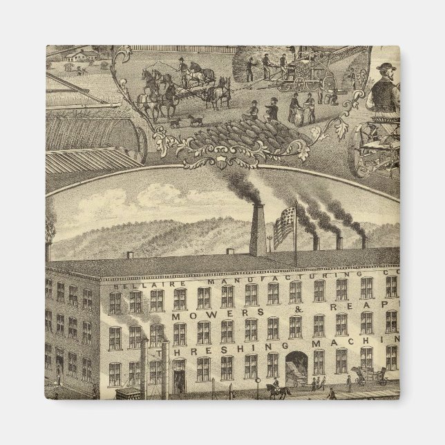 Imán Bellaire Manufacturing Company Bellaire, Ohio (Frente)