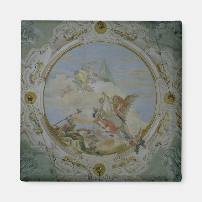 Imán Bellerophon Riding Pegasus, c.1746-47 (fresco) (Frente)