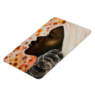 Imán Belleza africana: pintura acuarela