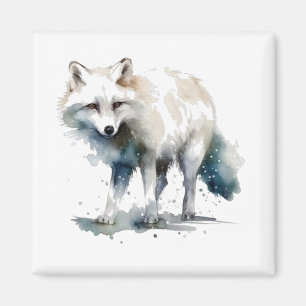 Imán Belleza ártica: Fox de invierno
