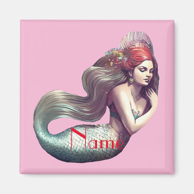 Imán Belleza de la sirena pelirroja Thunder_Cove (Frente)