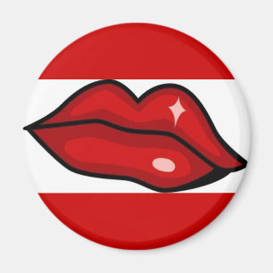 IMÁN BELLEZA DE LIPGLOSS DE BESO DE BESO ROJO CALIENTE
