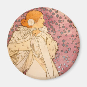 Imán Belleza de mujer mucha Art Nouveau