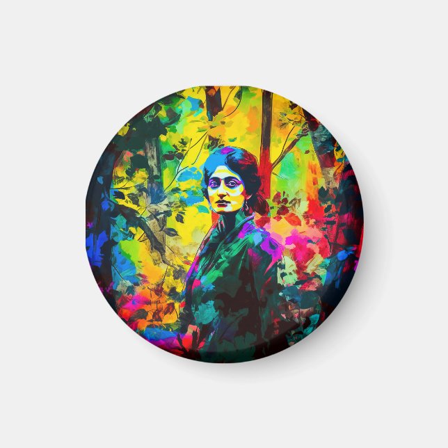 Imán Belleza de otoño vibrante (Frente)