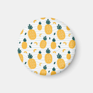 Imán Belleza de piña: patrón dibujado a mano