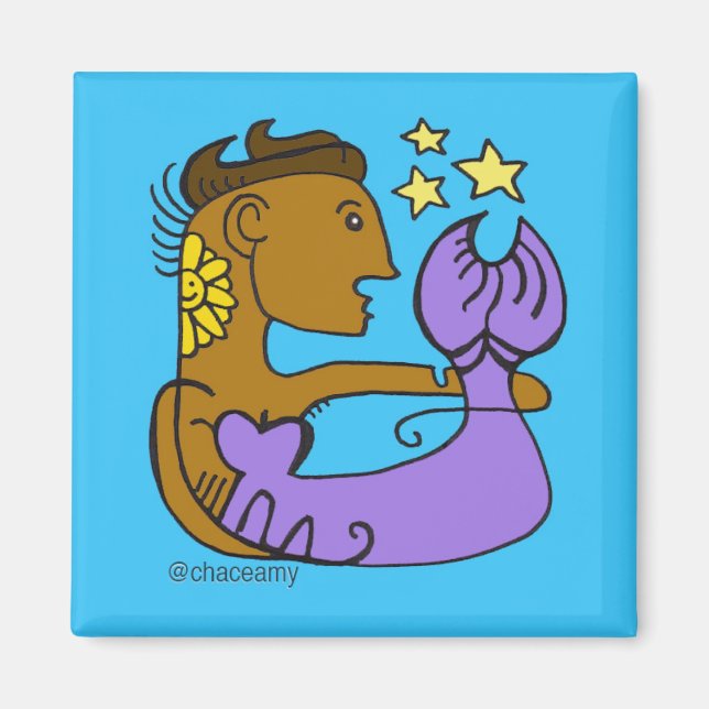 Imán Belleza de Sirena Bronzada (Frente)