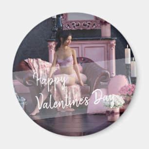 Imán Belleza el día de San Valentín en lencería en el s