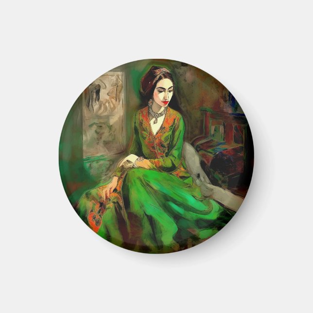 Imán Belleza en verde (Frente)