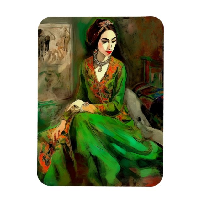 Imán Belleza en verde (Vertical)