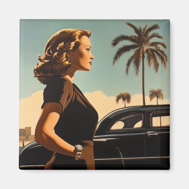 Imán Belleza Retro Los Ángeles (Frente)