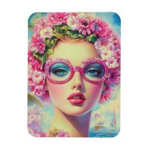 Imán Belleza tropical retro