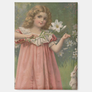 Imán Bellezas de Pascua, Ilustración Vintage, 1898
