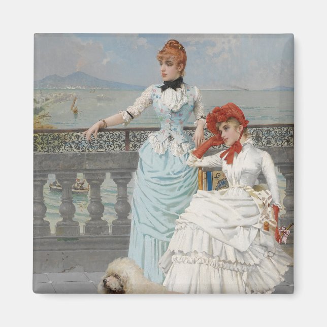 Imán Bellezas napolitanas (jóvenes italianas elegantes) (Frente)