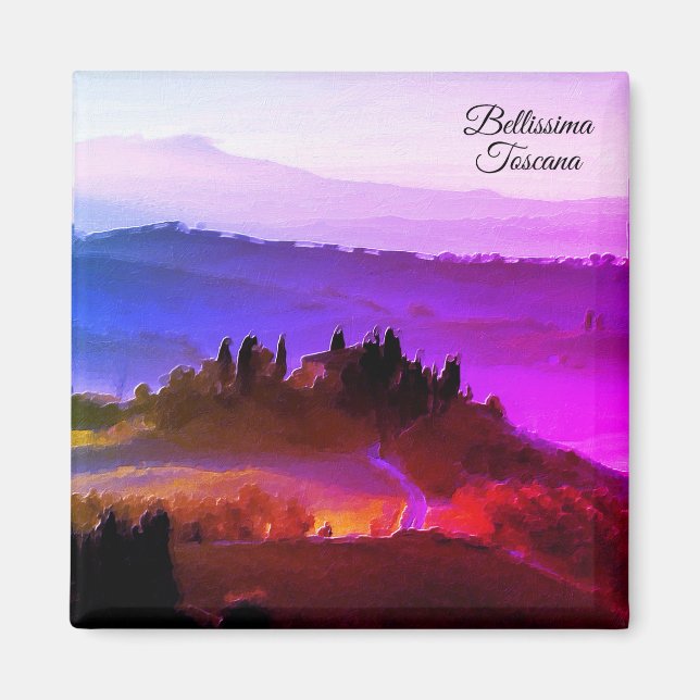 Imán *~* Bellissima Tuscana lengua italiana Toscana (Frente)