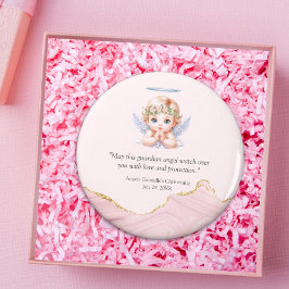 Imán Bello Angel Baptism Favor Refrigerador Magnet