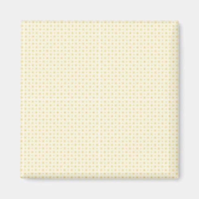 Imán Bellos Círculos Amarillos con fondo blanco (Frente)