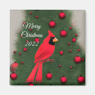 Imán Bellos Navidades Cardenales Rojos