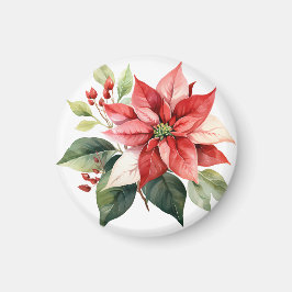 Imán Bellos Navidades rojos Poinsettia
