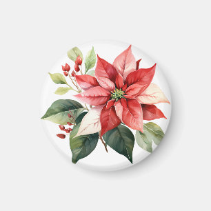 Imán Bellos Navidades rojos Poinsettia