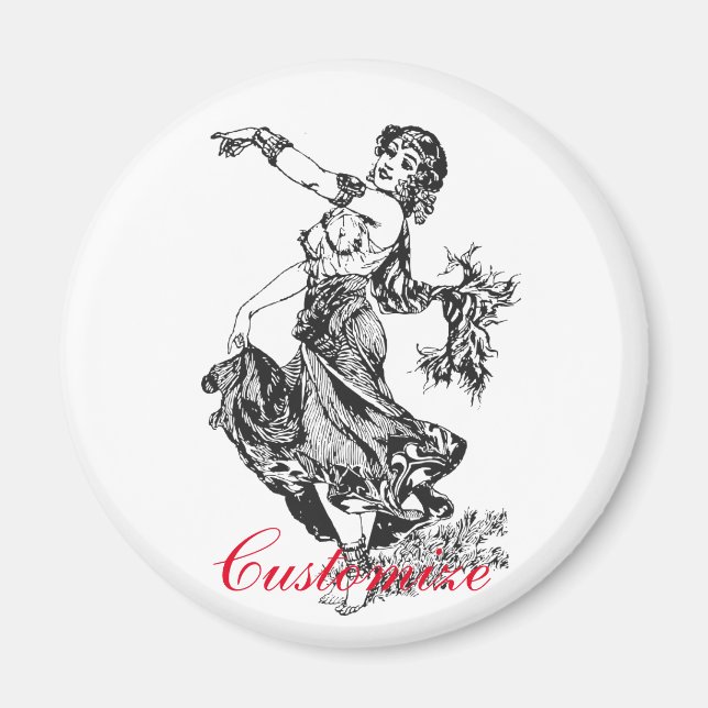 Imán Belly árabe bailarina de arte ventilado Thunder_Co (Frente)