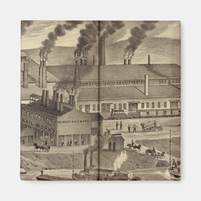 Imán Belmont Nail Works, Wheeling (Frente)