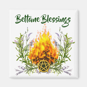 Imán Beltane Bendice Floral Fire Wicca