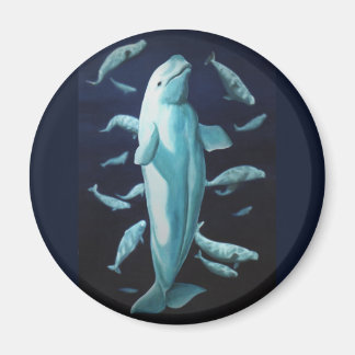 Imán Beluga Whale Fridge Magnet Regalos de arte de ball