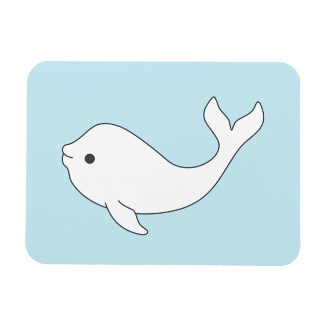 Imán Beluga Whale Magnet (Horizontal)