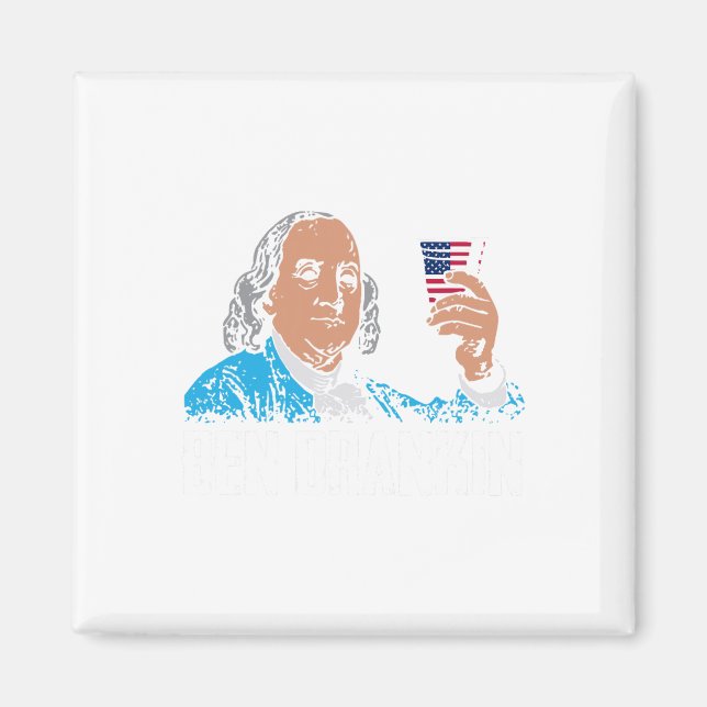 Imán Ben Drankin 4 de julio Benjamin Franklin Hombres M (Frente)