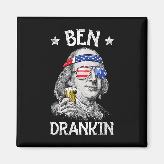 Imán Ben Drankin 4 De Julio Benjamin Franklin Men Amer (Frente)