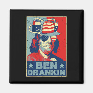 Imán Ben Drankin Beer 4 De Julio Retro Beer Lover Drin