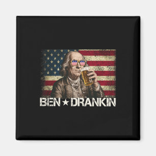Imán Ben Drankin Cerveza Divertida 4 De Julio Bandera R