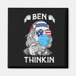 Imán Ben Thinkin 4 De Julio Fun Benjamin Franklin Patr