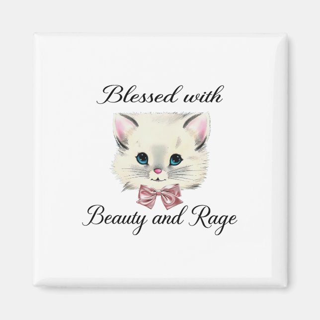 Imán Bendecida Con Belleza Y Rage Cute Bonita Cara De G (Frente)