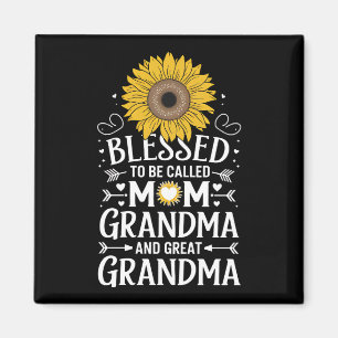Imán Bendecida por ser llamada Mamá Abuela Gran Girasol