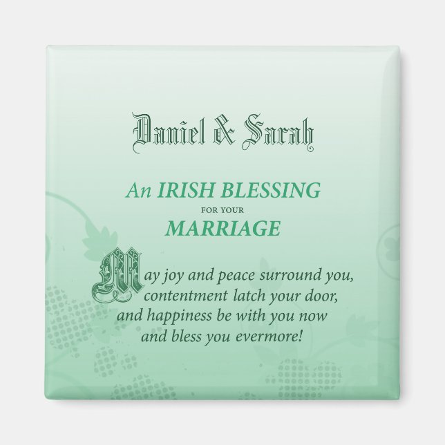 Imán Bendición a Boda irlandés (Frente)