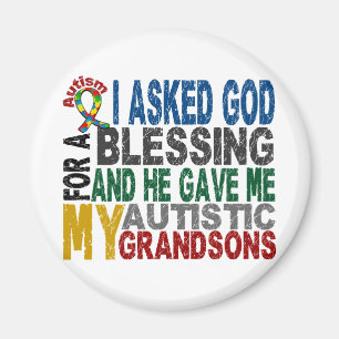 Imán Bendición de 5 camisetas y ropas del autismo de